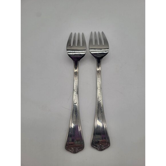 Reed & Barton Select HADLEY Salad/Dessert Fork Set of 2 Stainless Steel 18/10 - Picture 2 of 5